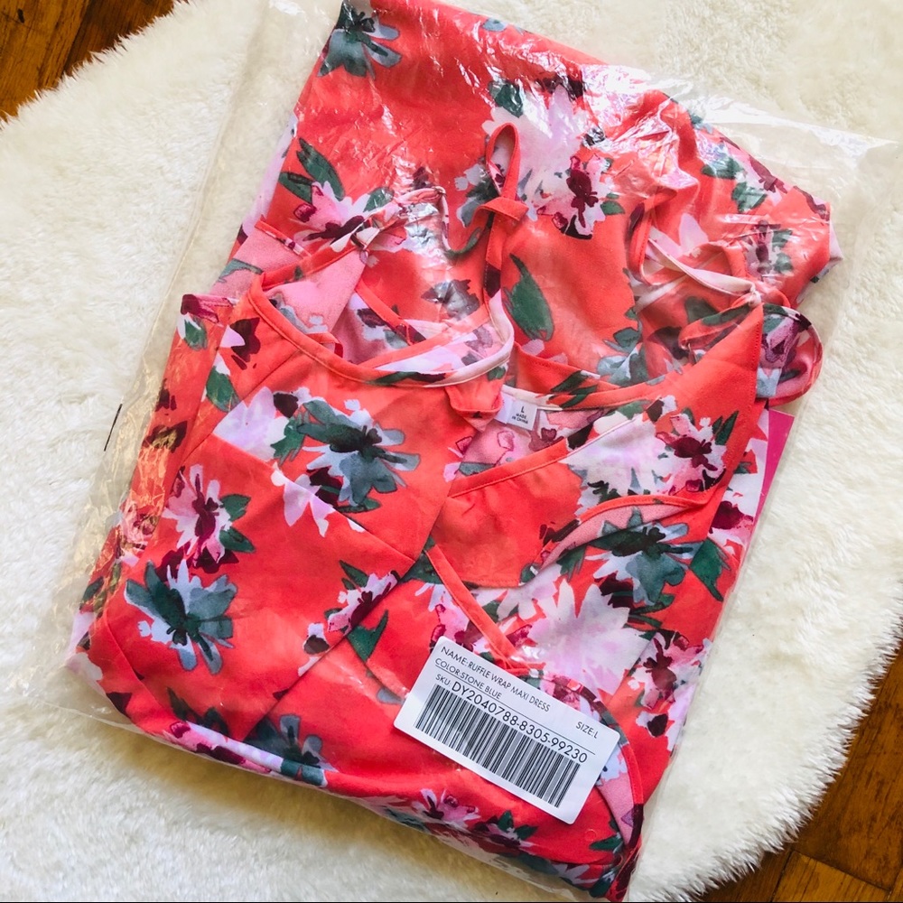 JUSTFAB - Ruffle Wrap Maxi Dress - BRAND NEW - Picture 6 of 7
